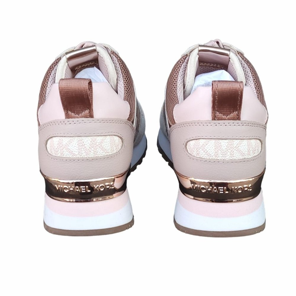 đ¤ŠNEW 10 Women's Shoes Michael Kors Wilma Trainer Sneakers Soft Pink Suede FT22F - Picture 4 of 12